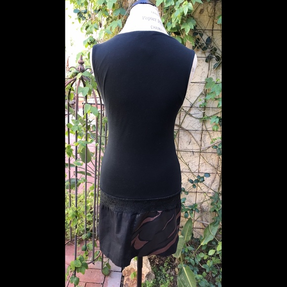 CUSTO of BARCELONA Artsy, Graphic, Black & Metallic DYNAMIC Dress Sz. M - Picture 4 of 5